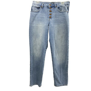 Sincerely Jules Jeans Womens Size‎ 30 Button Fly Light Wash Denim Straight